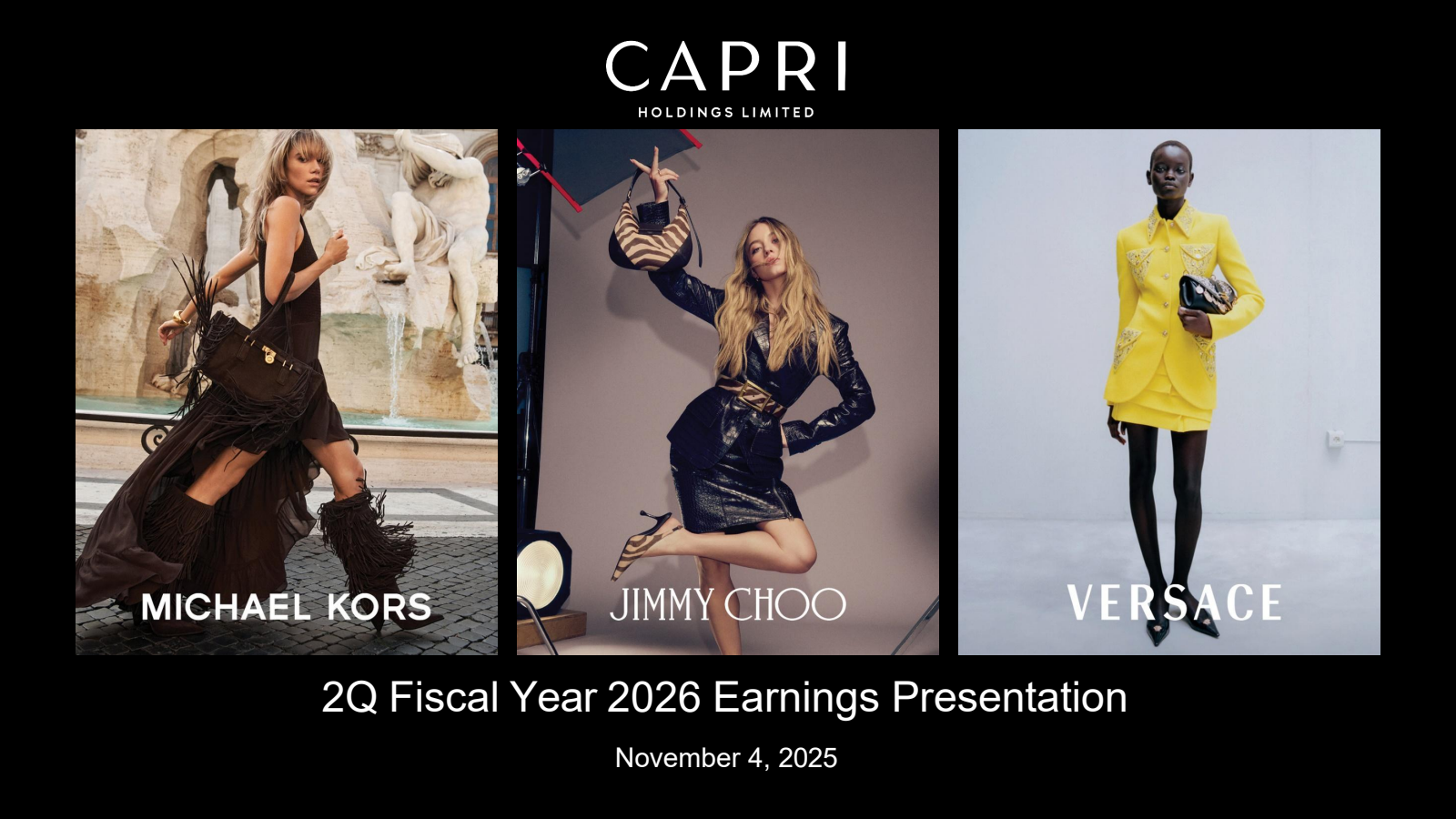 Capri's Q2 2026 Slide Deck