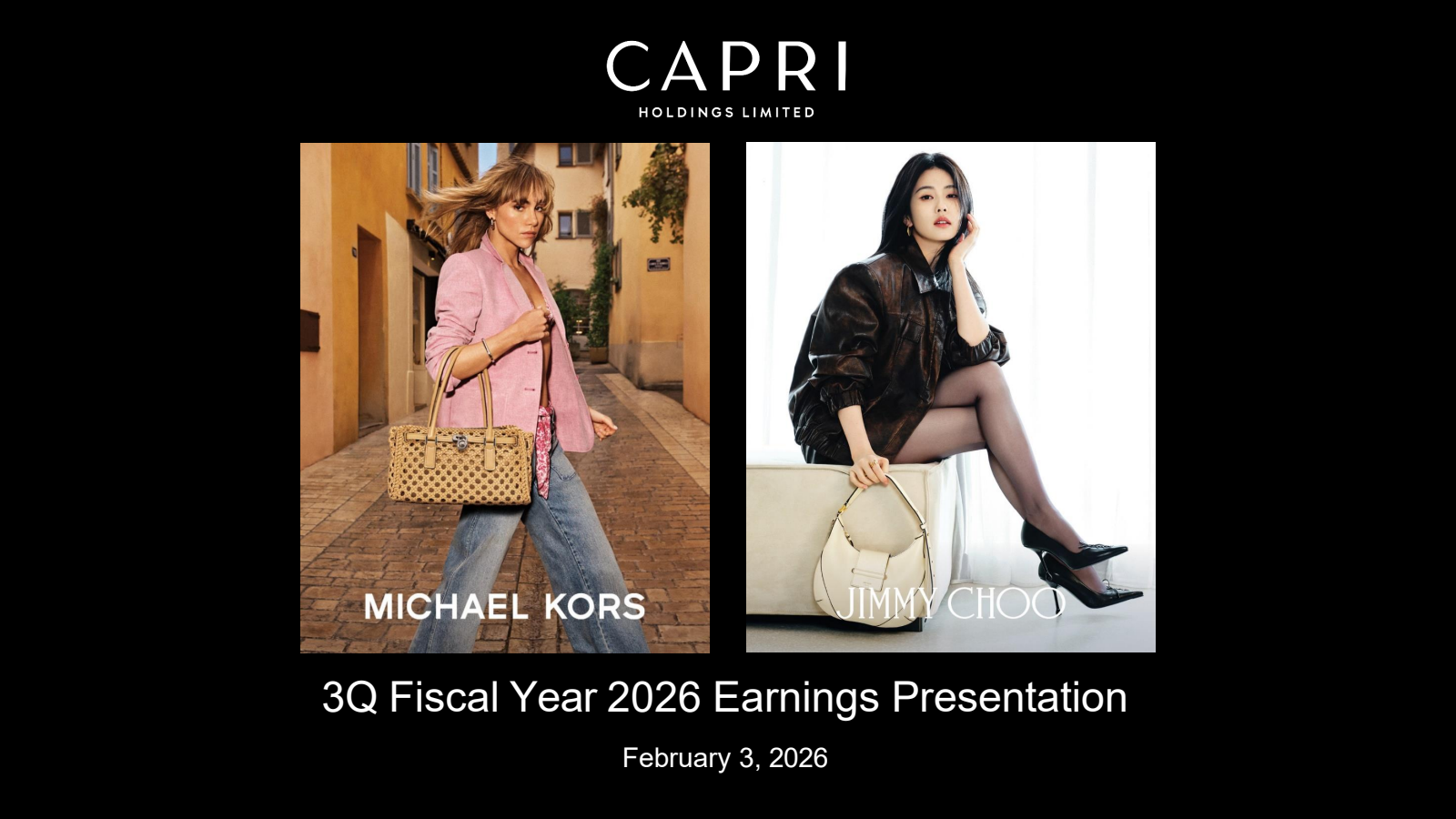 Capri's Q3 2026 Slide Deck