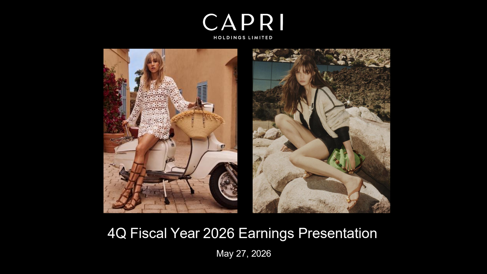 Capri's Q4 2026 Slide Deck