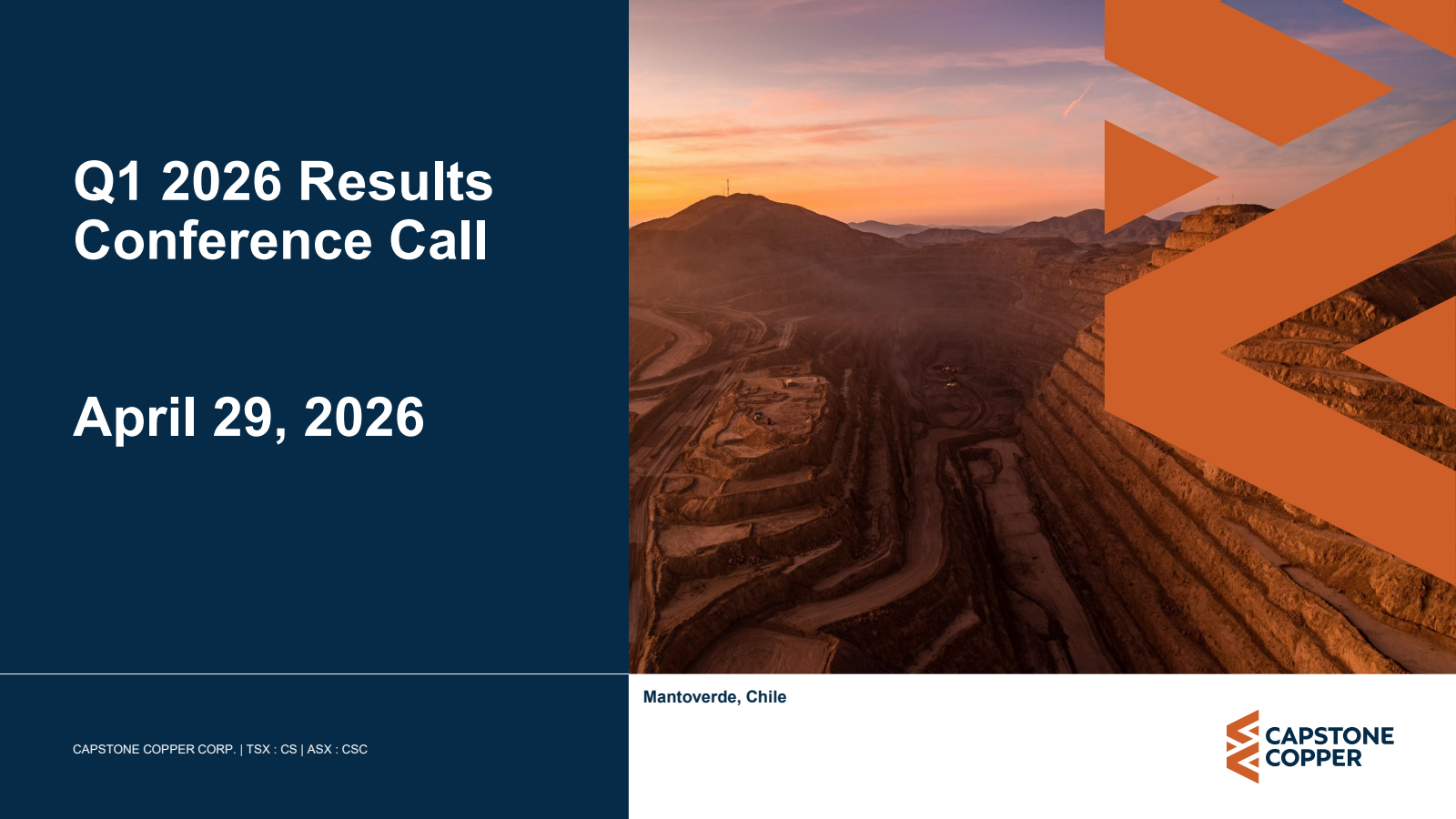 CS Q1 2026 Earnings Report on 4/29/2026