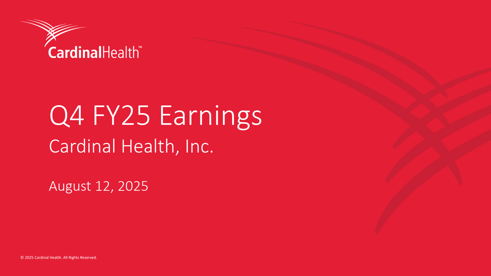 Cardinal Health's Q4 2025 Slide Deck