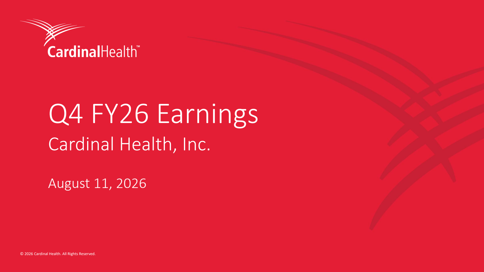 Cardinal Health's Q4 2026 Slide Deck