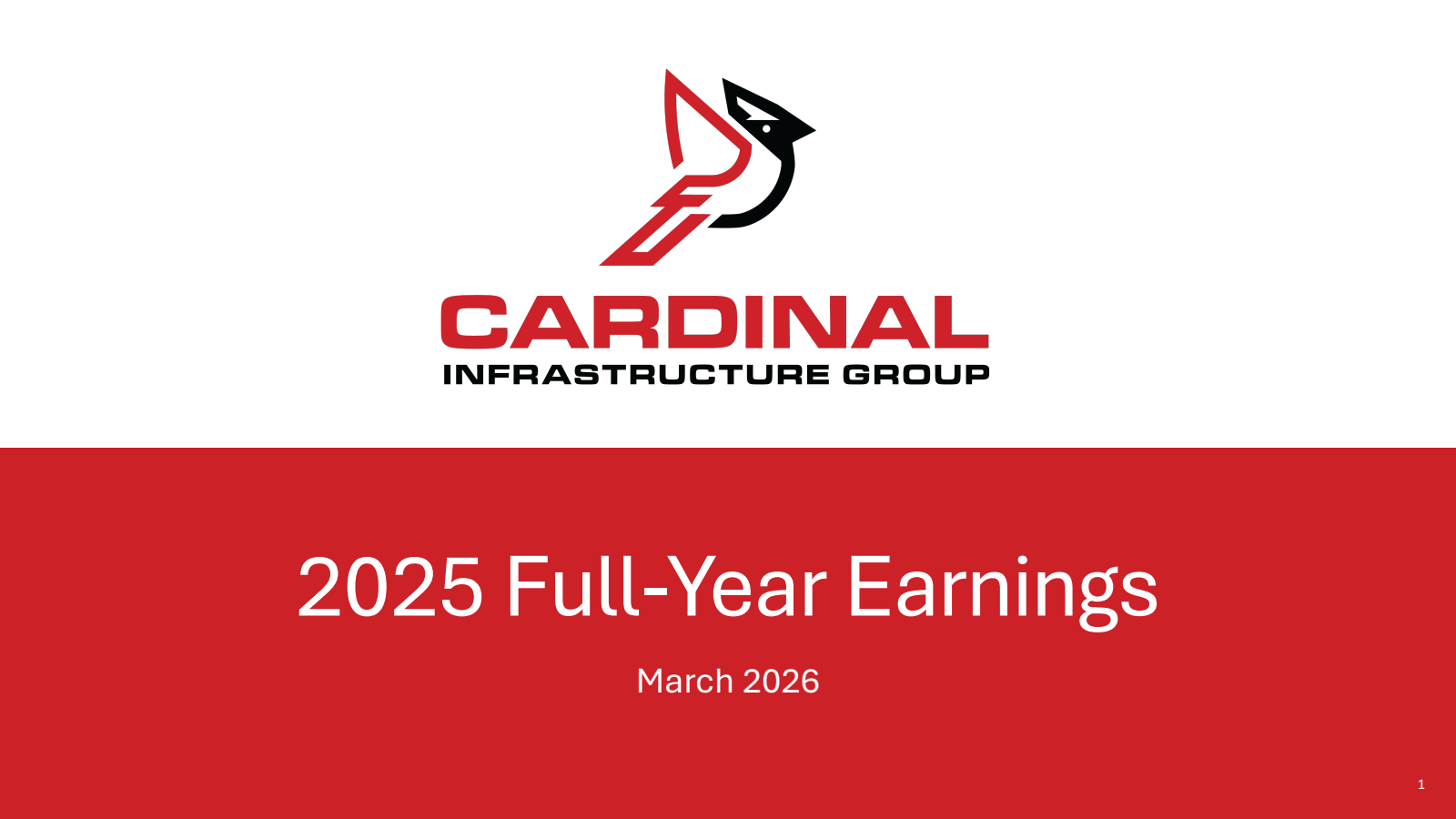 Cardinal Infrastructure Group's Q4 2025 Slide Deck