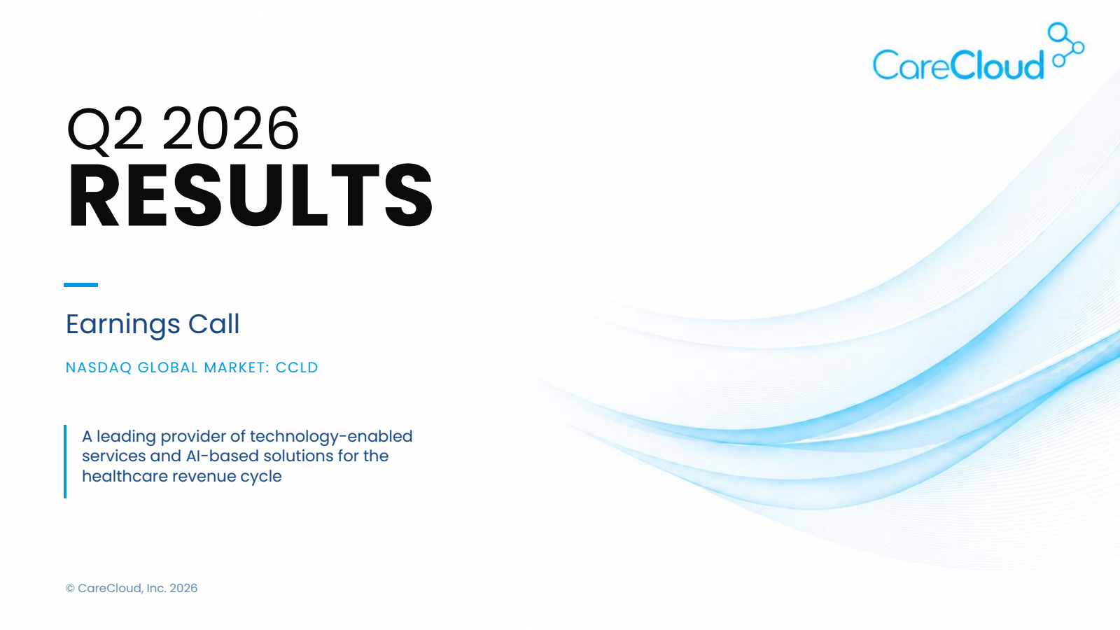 CareCloud's Q2 2026 Slide Deck