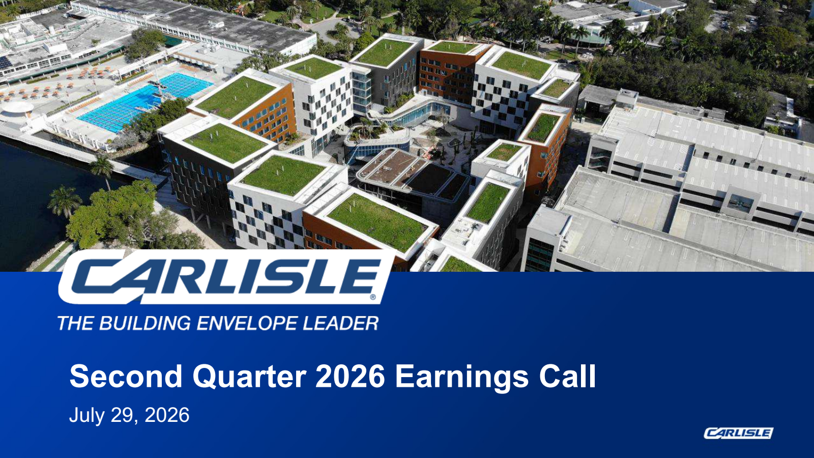 Carlisle Companies' Q2 2026 Slide Deck