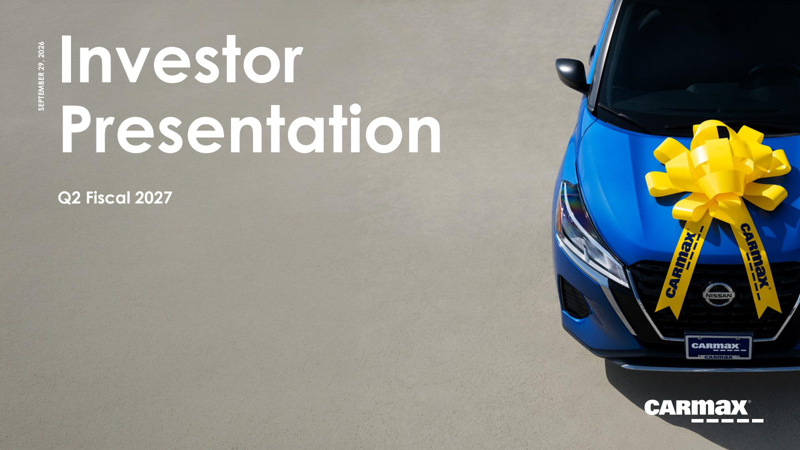CarMax's Q2 2027 Slide Deck