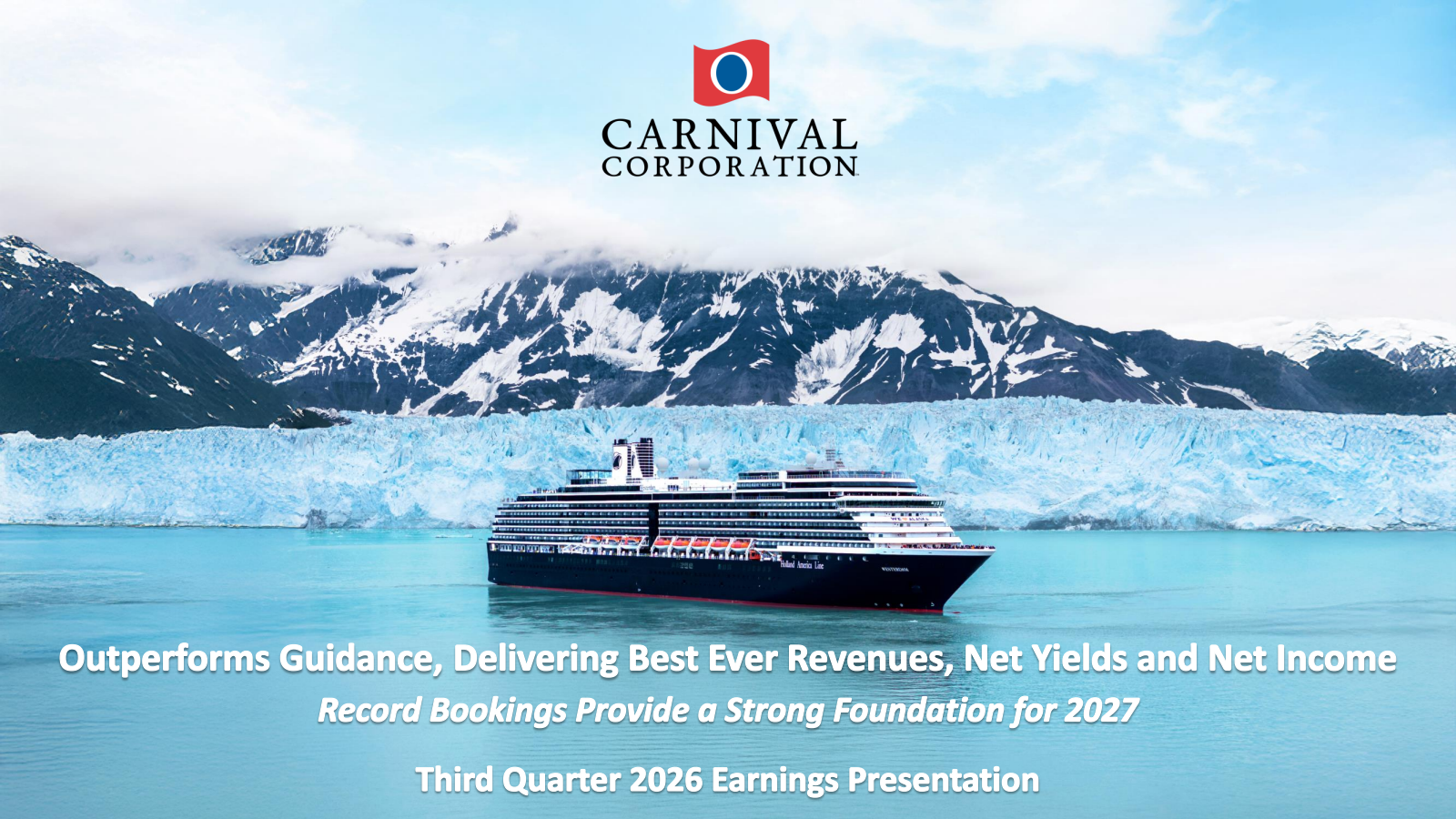 Carnival's Q3 2026 Slide Deck
