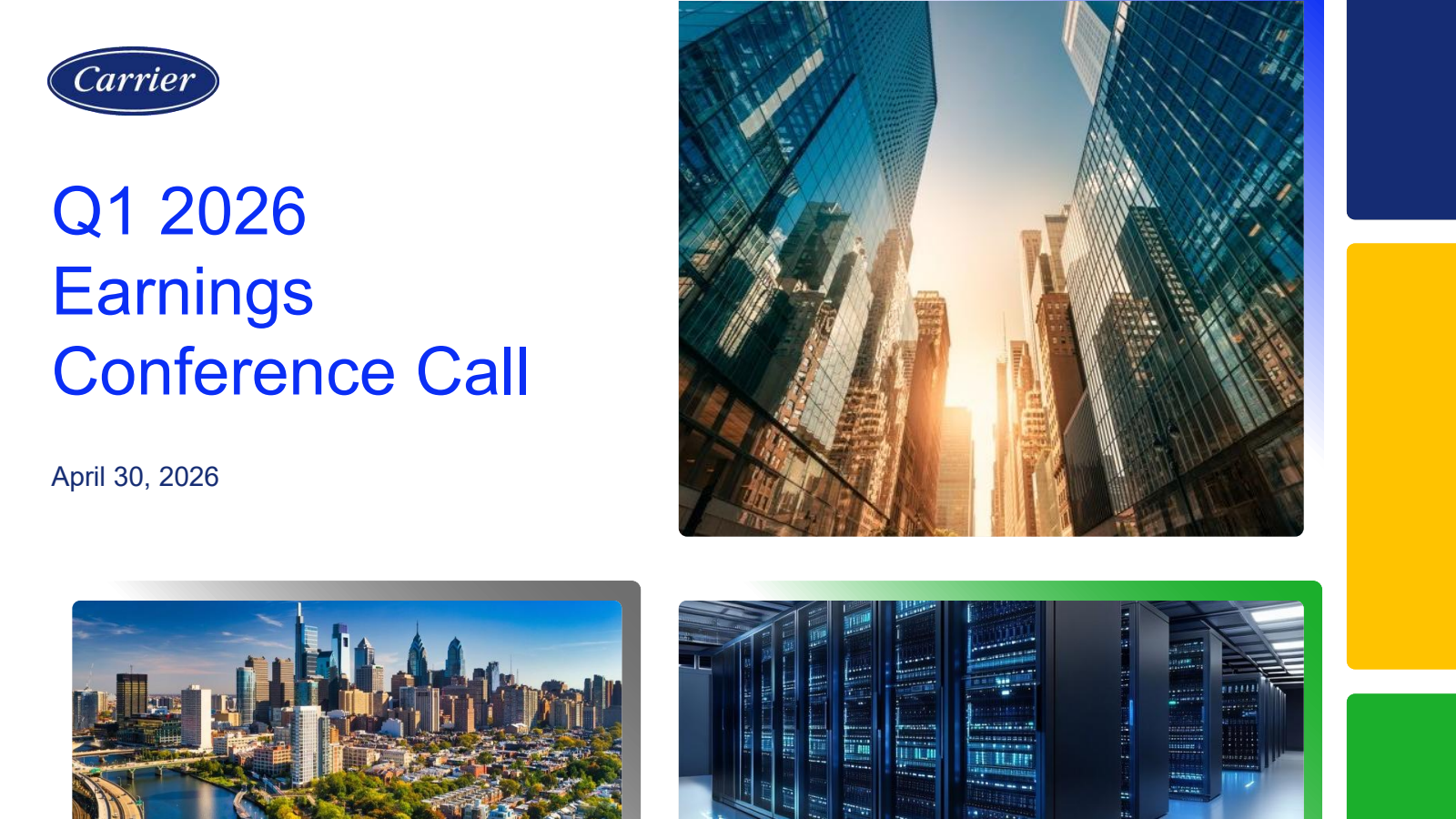 Carrier Global's Q1 2026 Slide Deck