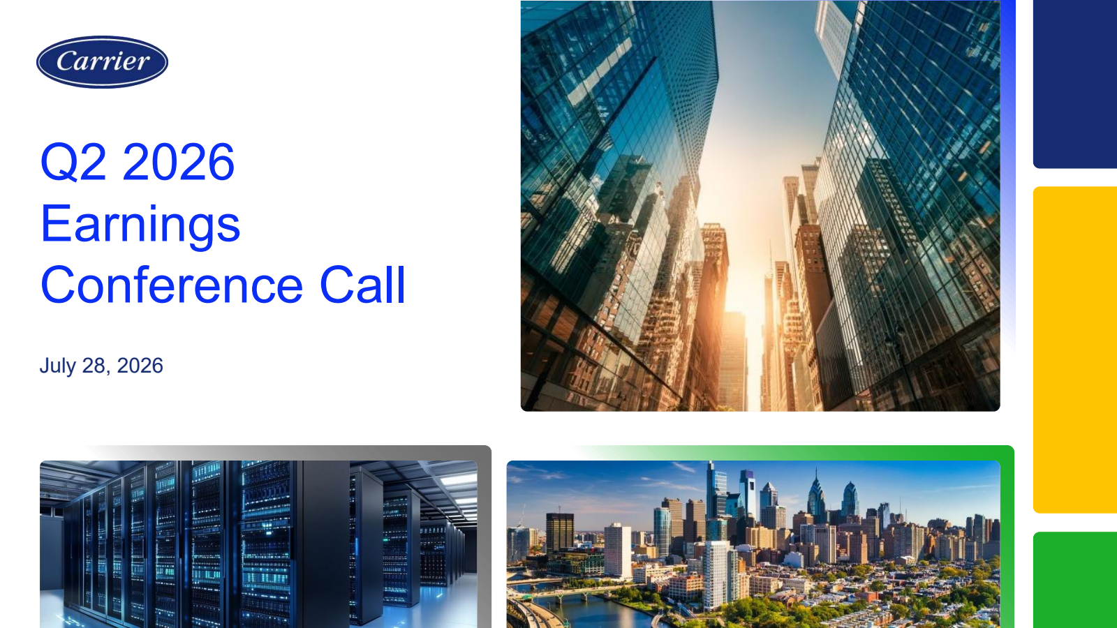 Carrier Global's Q2 2026 Slide Deck