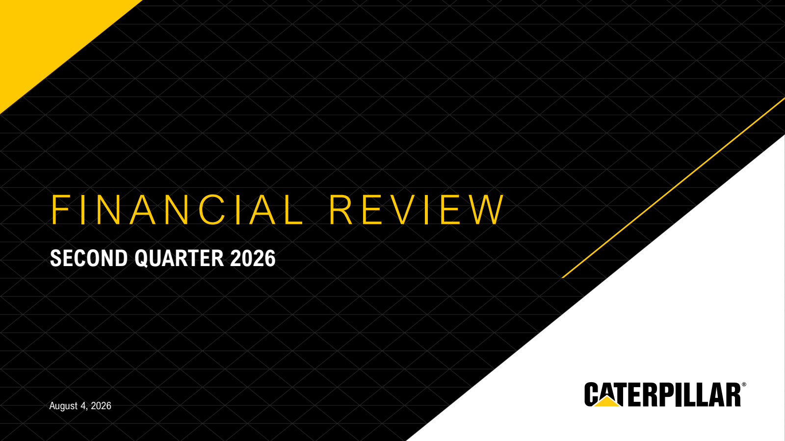 Caterpillar's Q2 2026 Slide Deck