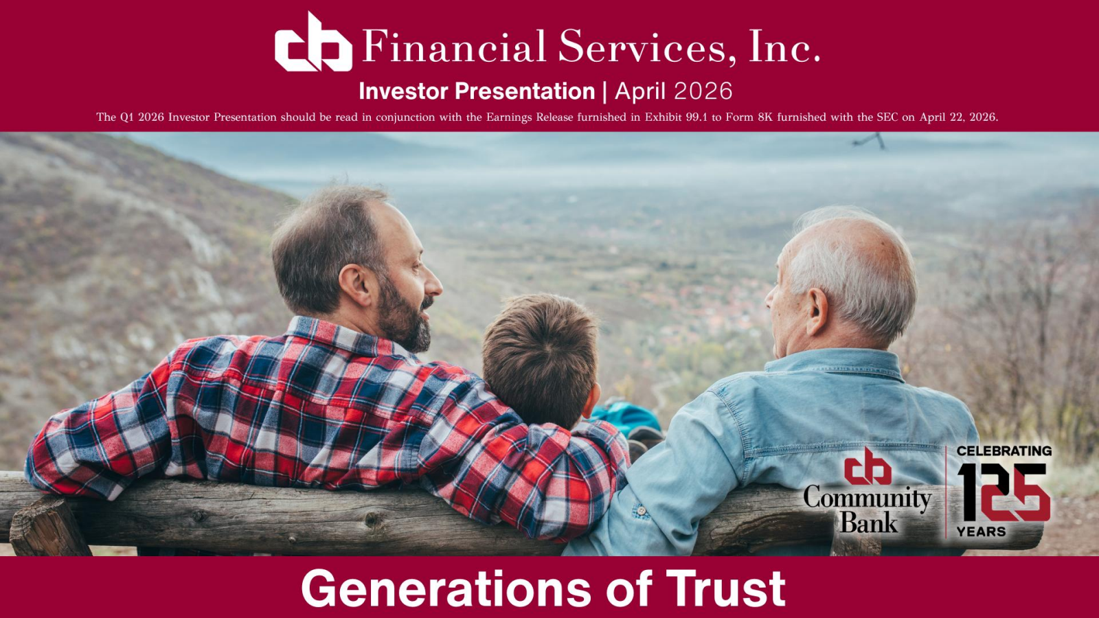 CB Financial Services' Q1 2026 Slide Deck