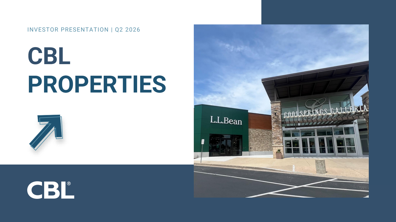 CBL & Associates Properties' Q2 2026 Slide Deck