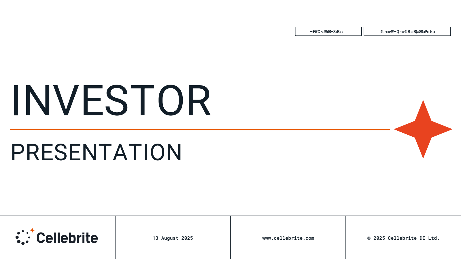 Cellebrite DI's Q2 2025 Slide Deck