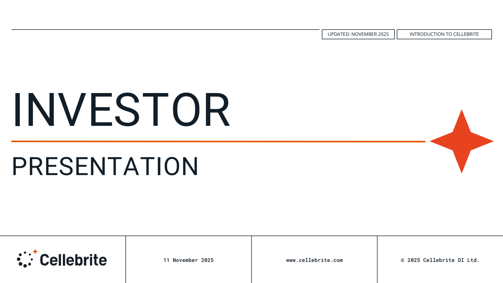 Cellebrite DI's Q3 2025 Slide Deck