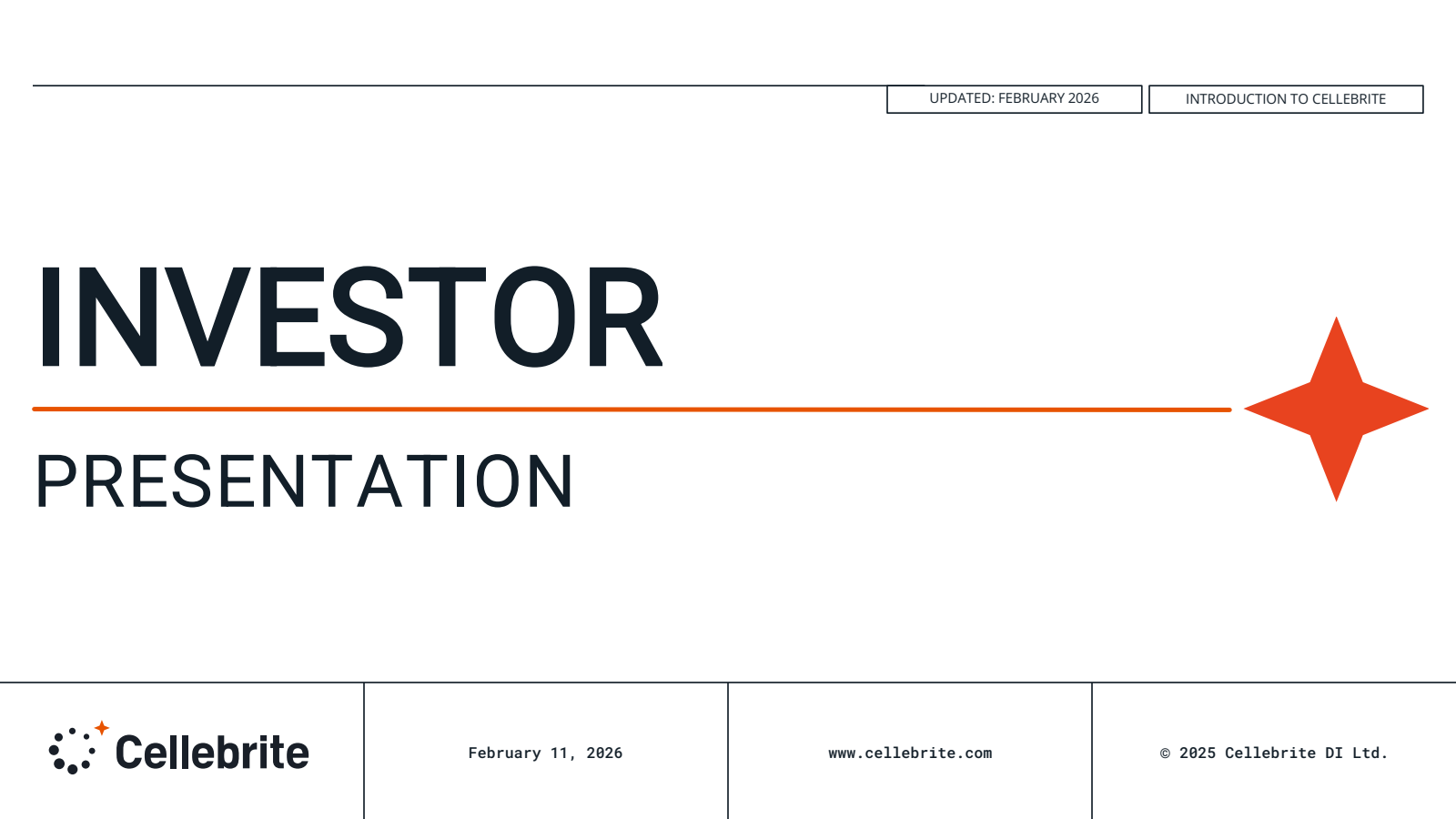 Cellebrite DI's Q4 2025 Slide Deck