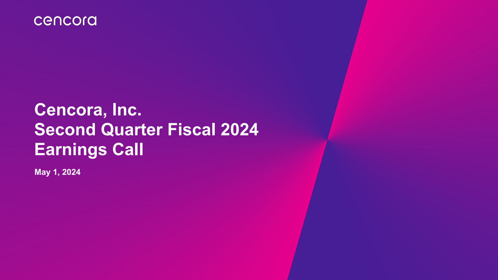 Cencora's Q2 2024 Slide Deck