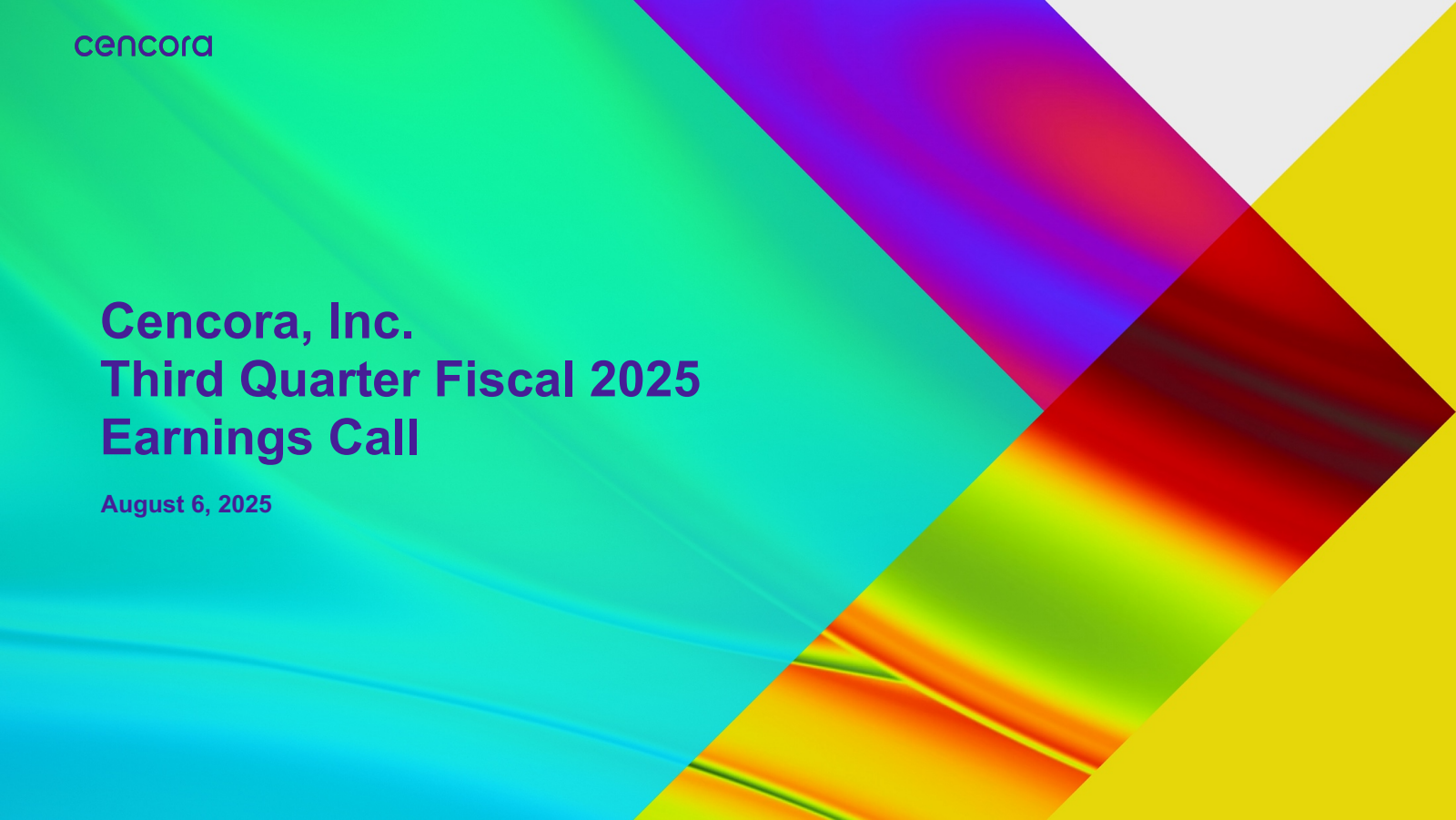 Cencora's Q3 2025 Slide Deck