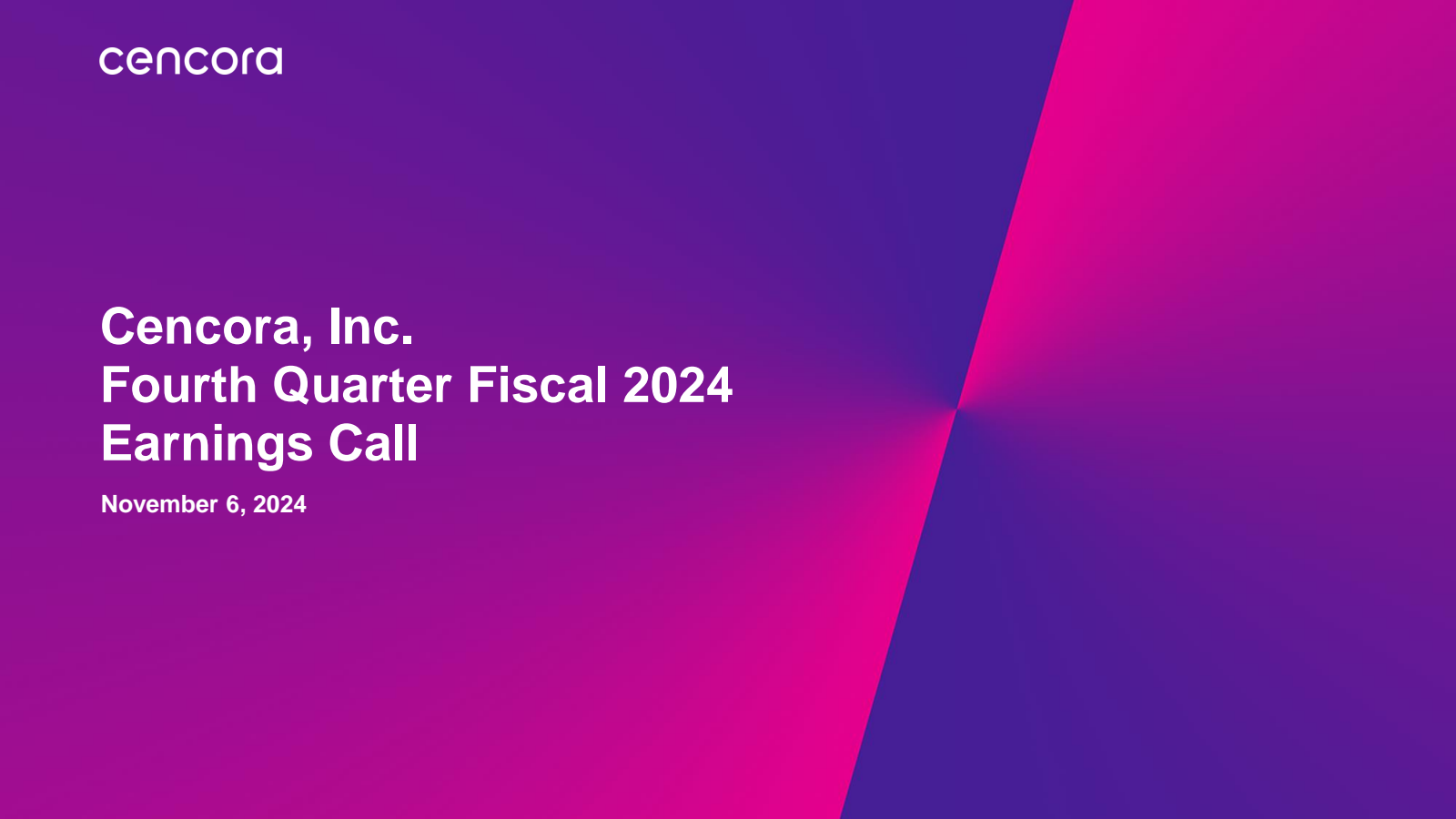 Cencora's Q4 2024 Slide Deck