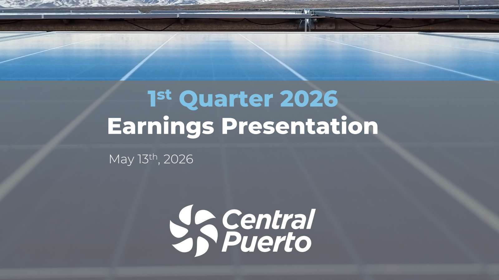 Central Puerto's Q1 2026 Slide Deck
