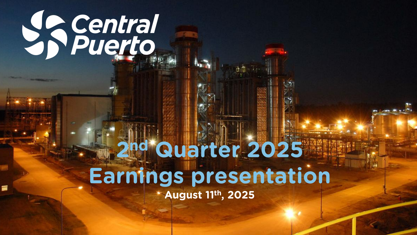 Central Puerto's Q2 2025 Slide Deck