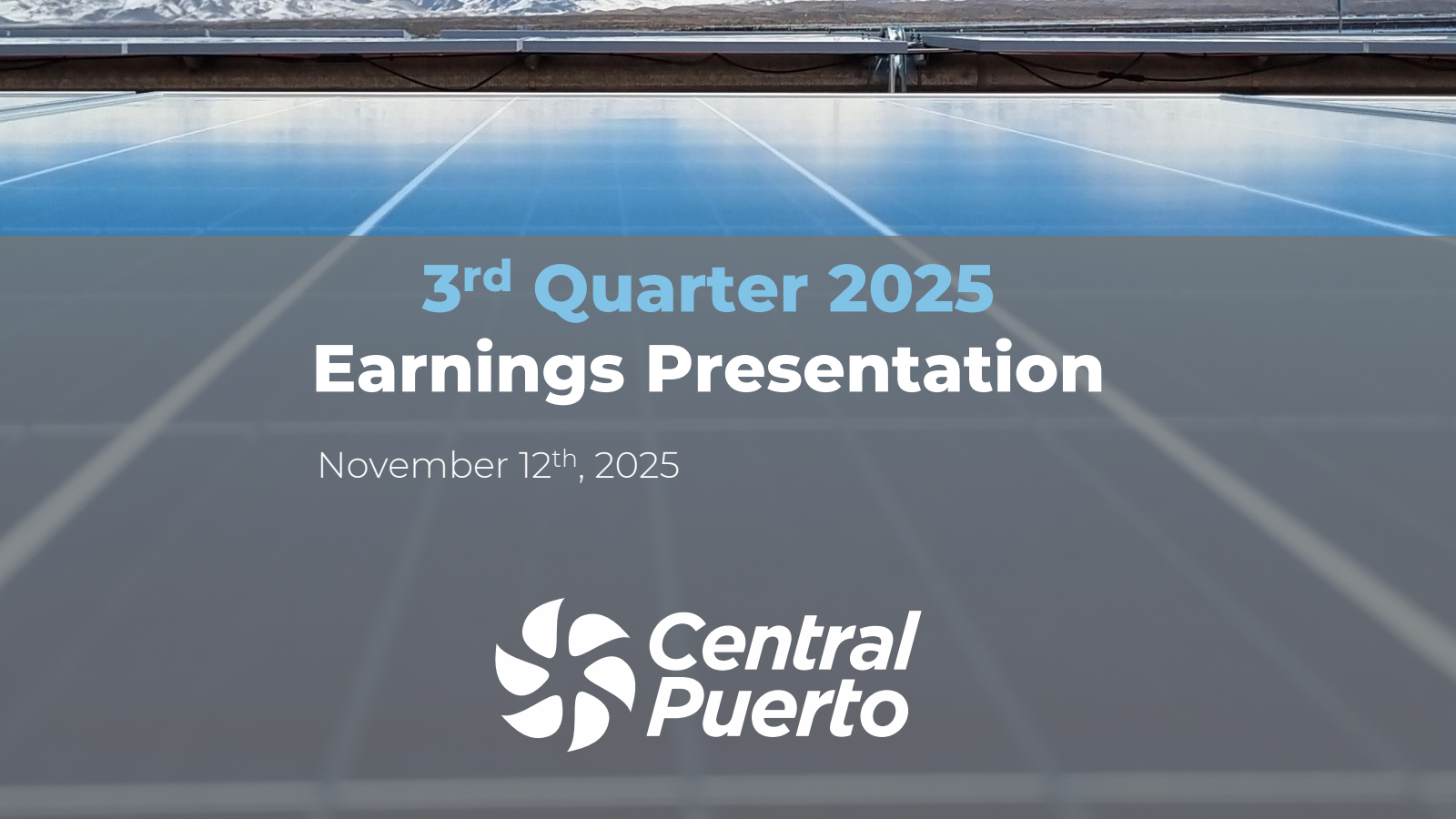 Central Puerto's Q3 2025 Slide Deck