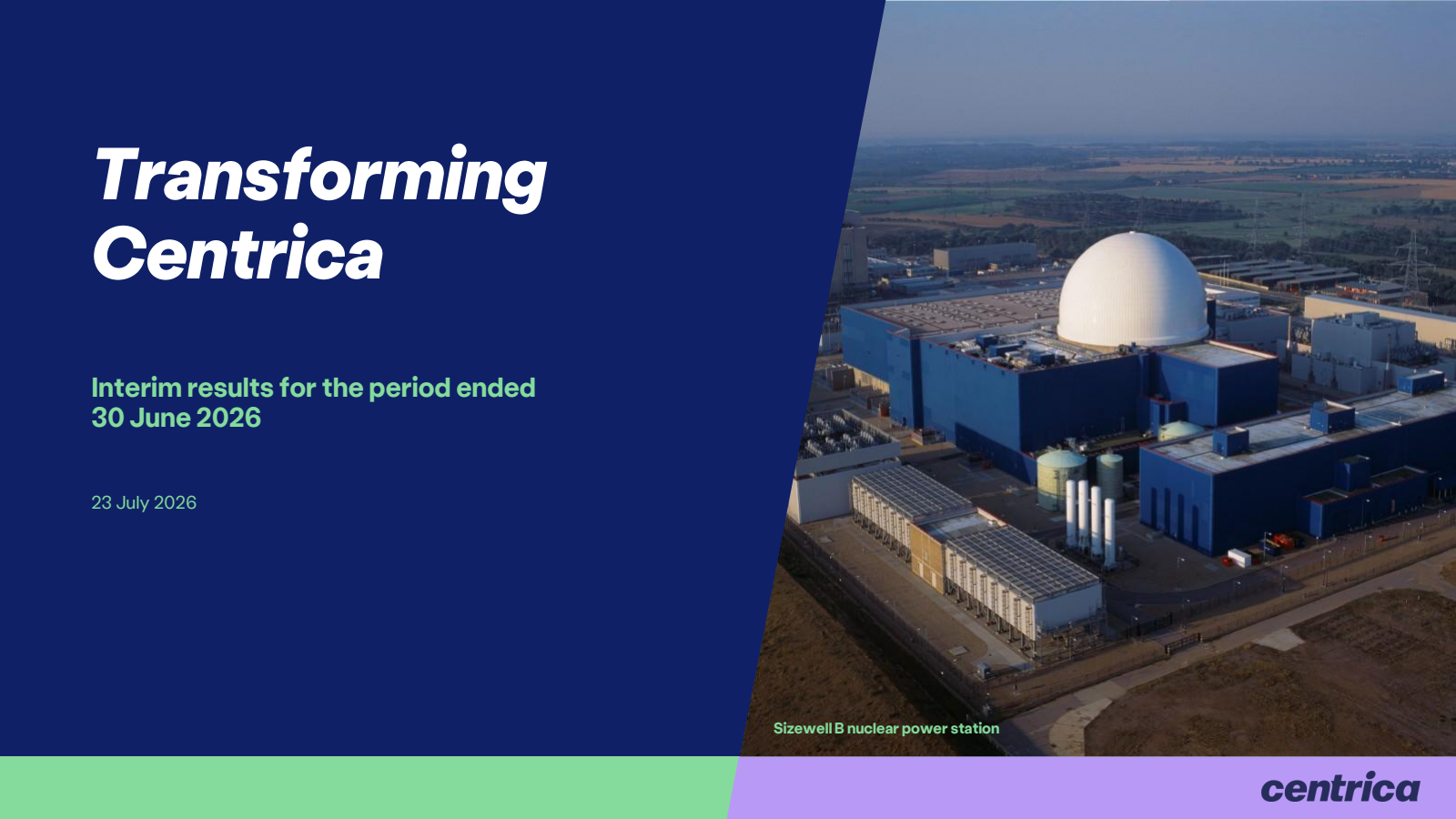 Centrica's H1 2026 Slide Deck