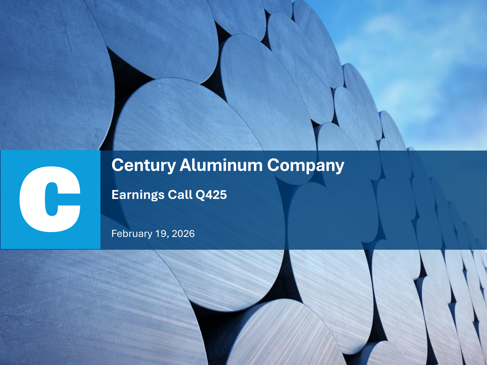 Century Aluminum's Q4 2025 Slide Deck