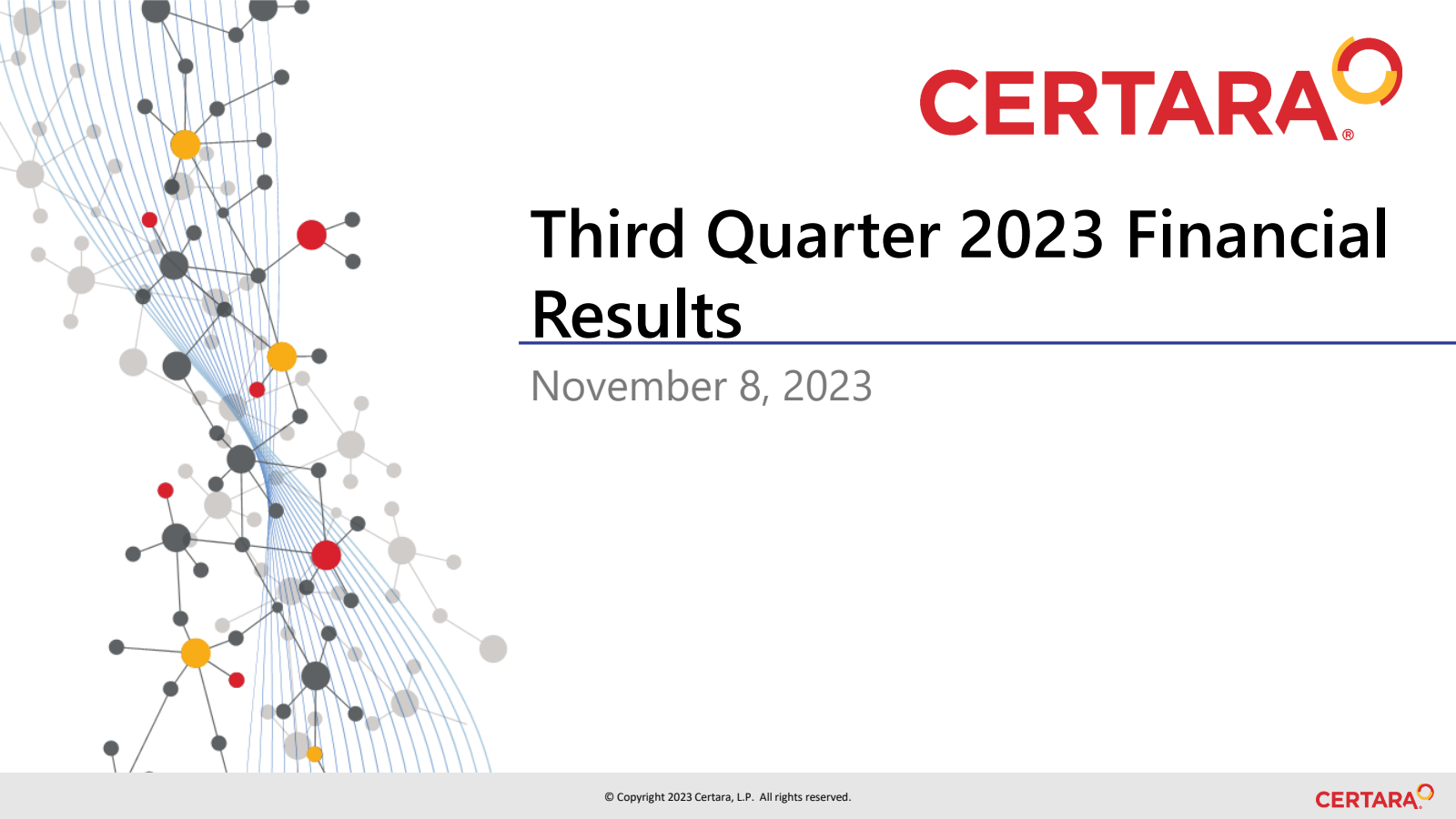 Certara's Q3 2023 Slide Deck
