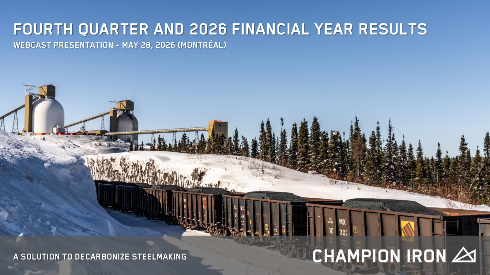 Champion Iron's Q4 2026 Slide Deck