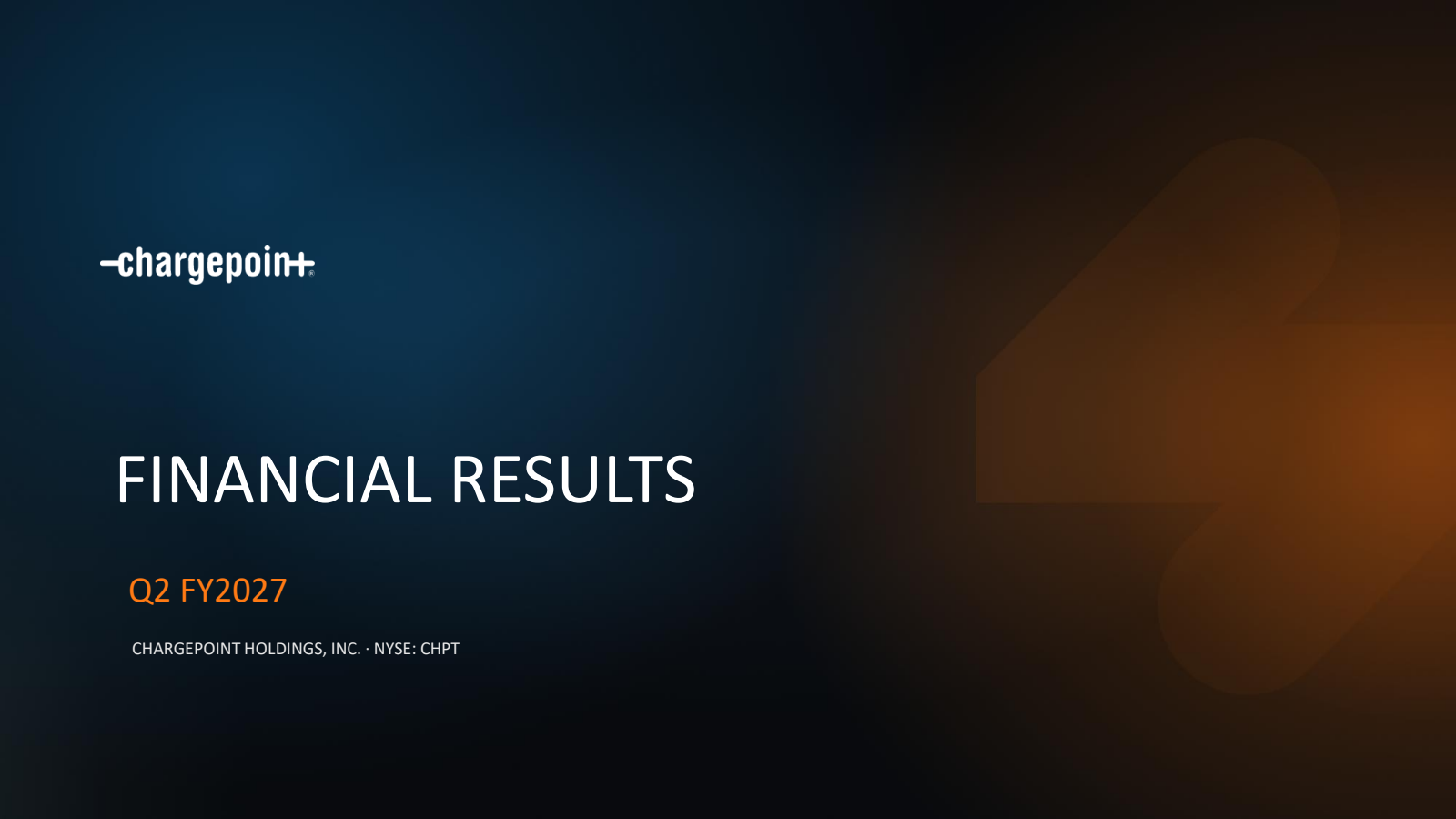 ChargePoint's Q2 2027 Slide Deck