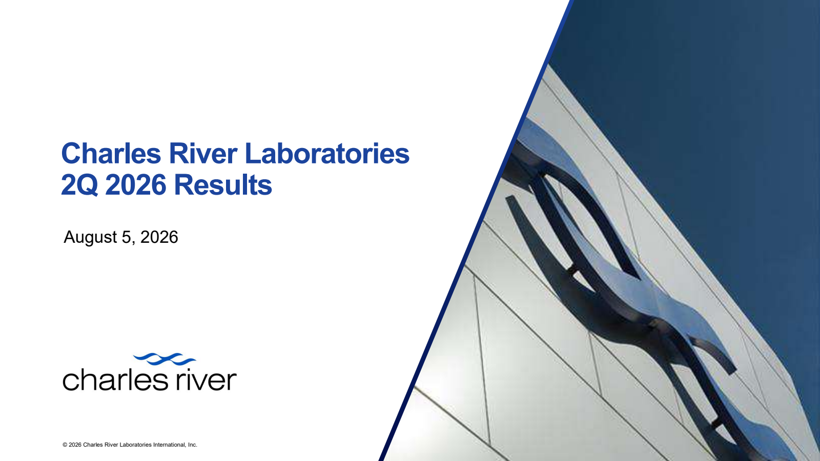 Charles River Laboratories International's Q2 2026 Slide Deck