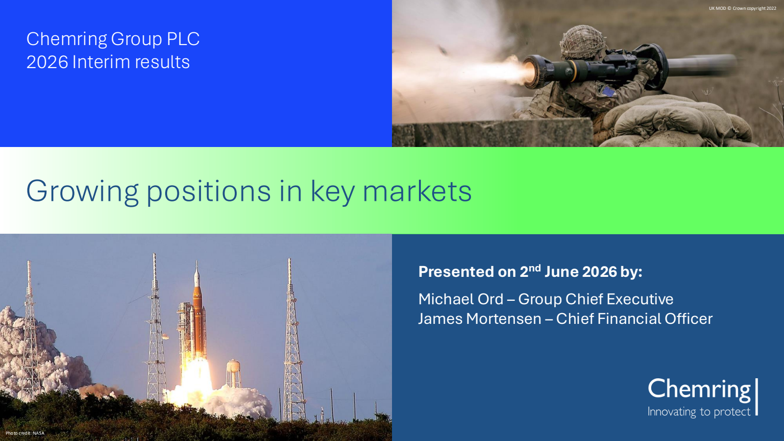 Chemring Group's H1 2026 Slide Deck