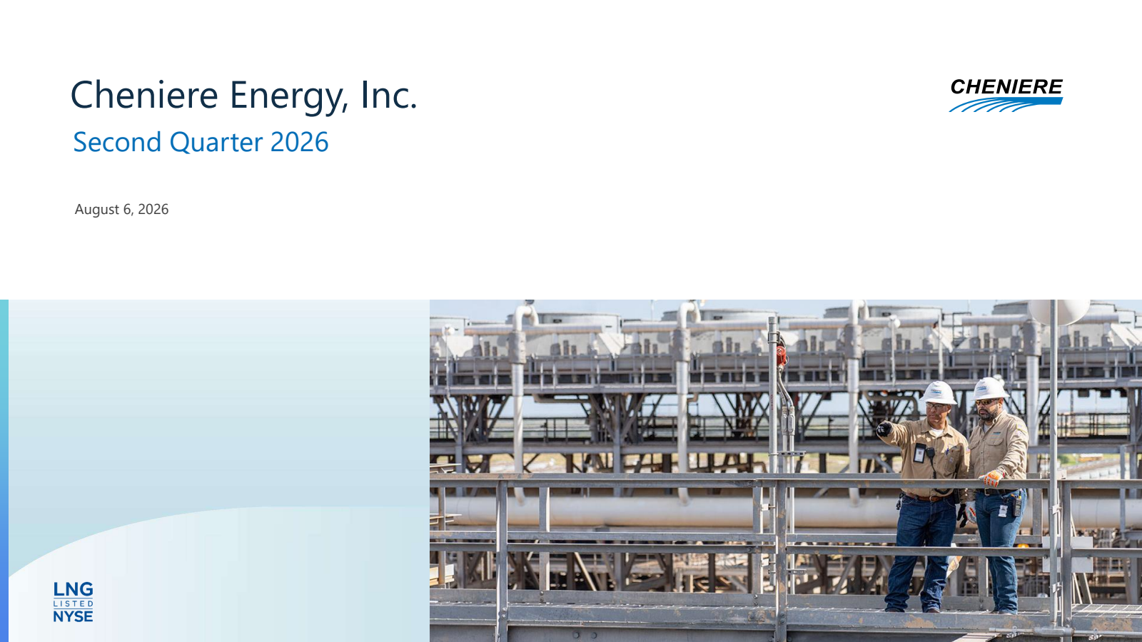 Cheniere Energy's Q2 2026 Slide Deck