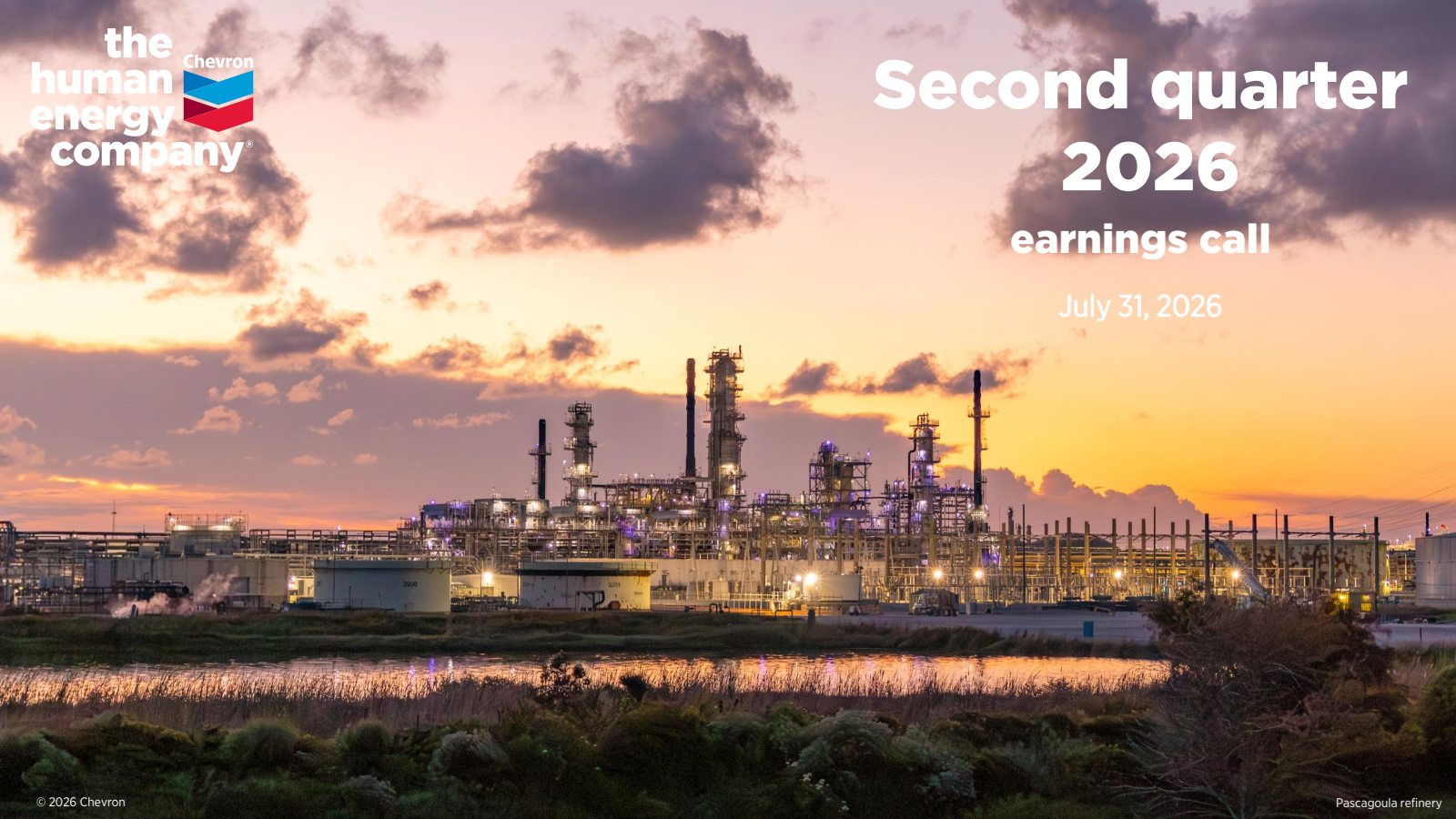 Chevron's Q2 2026 Slide Deck