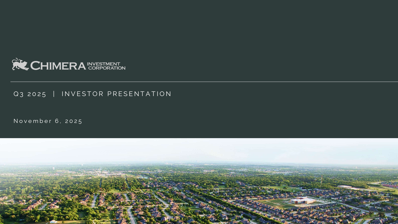 Chimera Investment's Q3 2025 Slide Deck