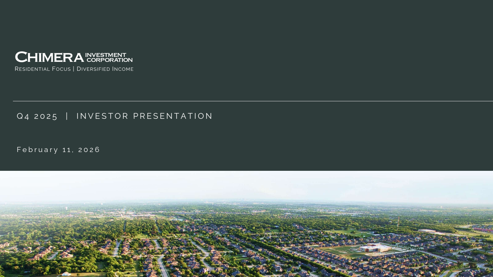 Chimera Investment's Q4 2025 Slide Deck
