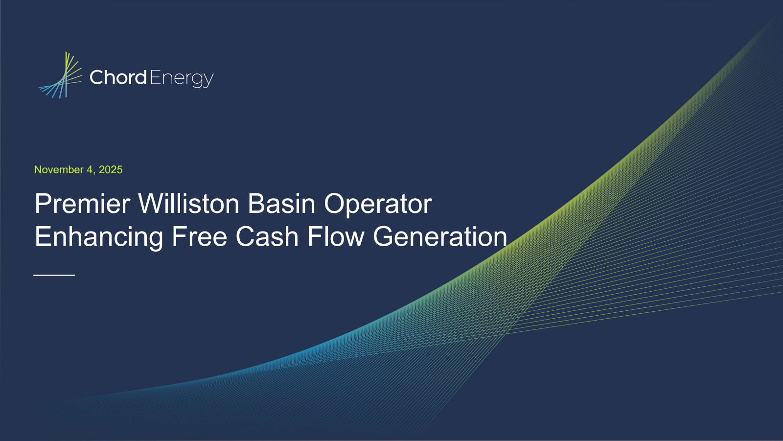 Chord Energy's Q3 2025 Slide Deck