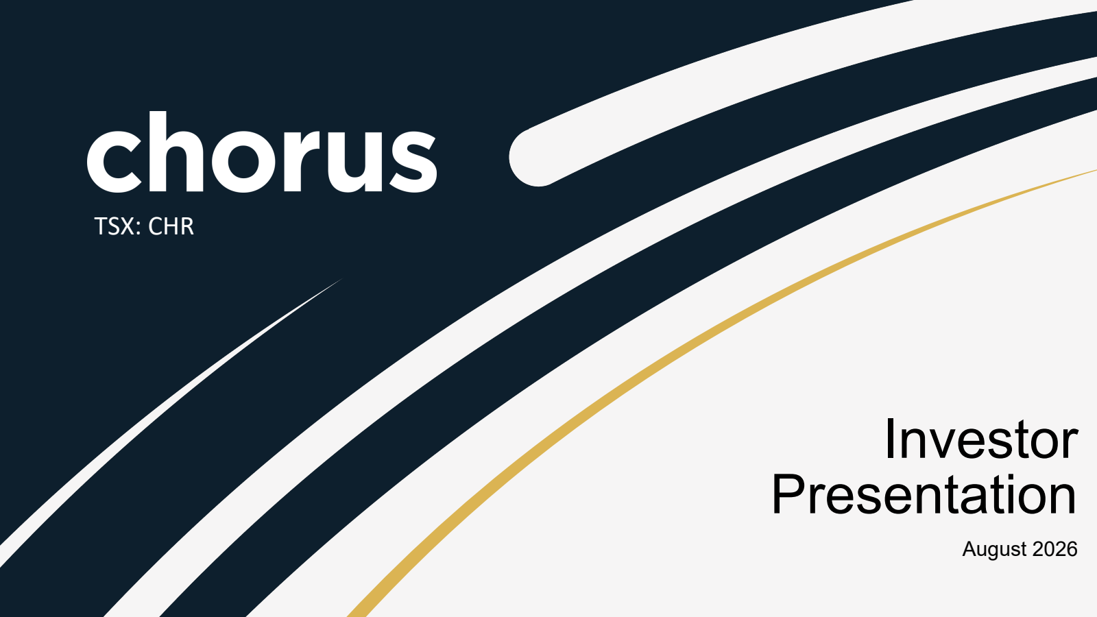 Chorus Aviation's Q2 2026 Slide Deck