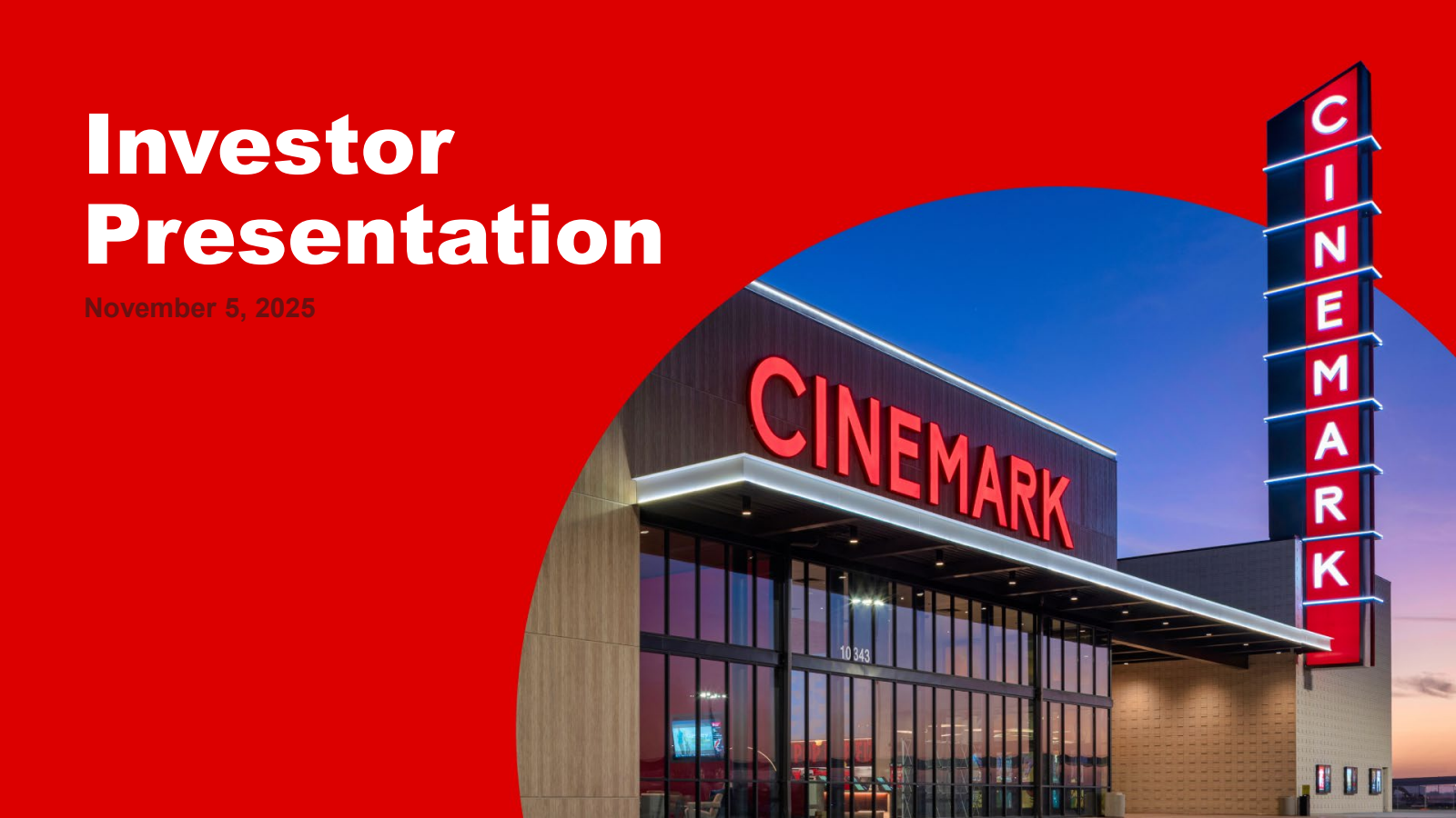 Cinemark's Q3 2025 Slide Deck