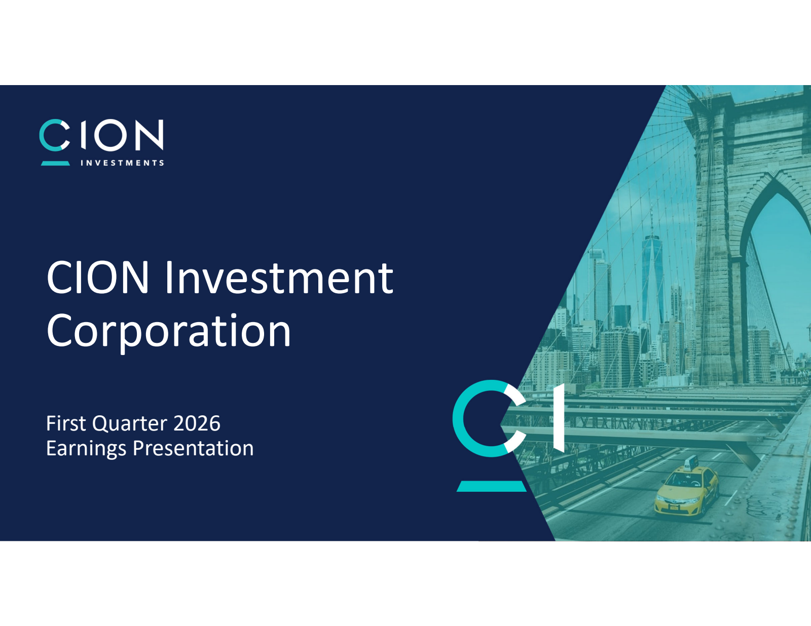CION Investment's Q1 2026 Slide Deck