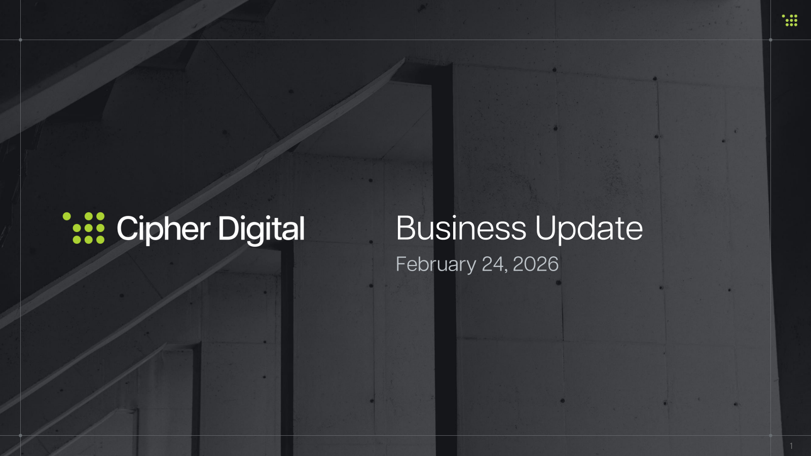 Cipher Mining's Q4 2025 Slide Deck