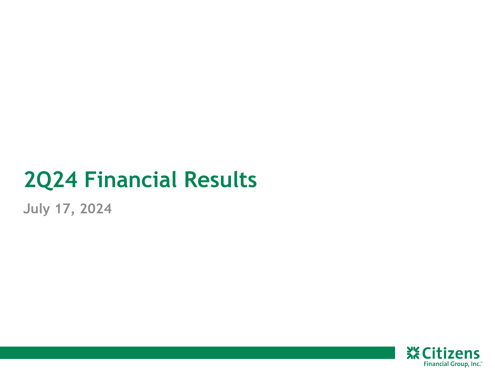 Citizens Financial Services' Q2 2024 Slide Deck