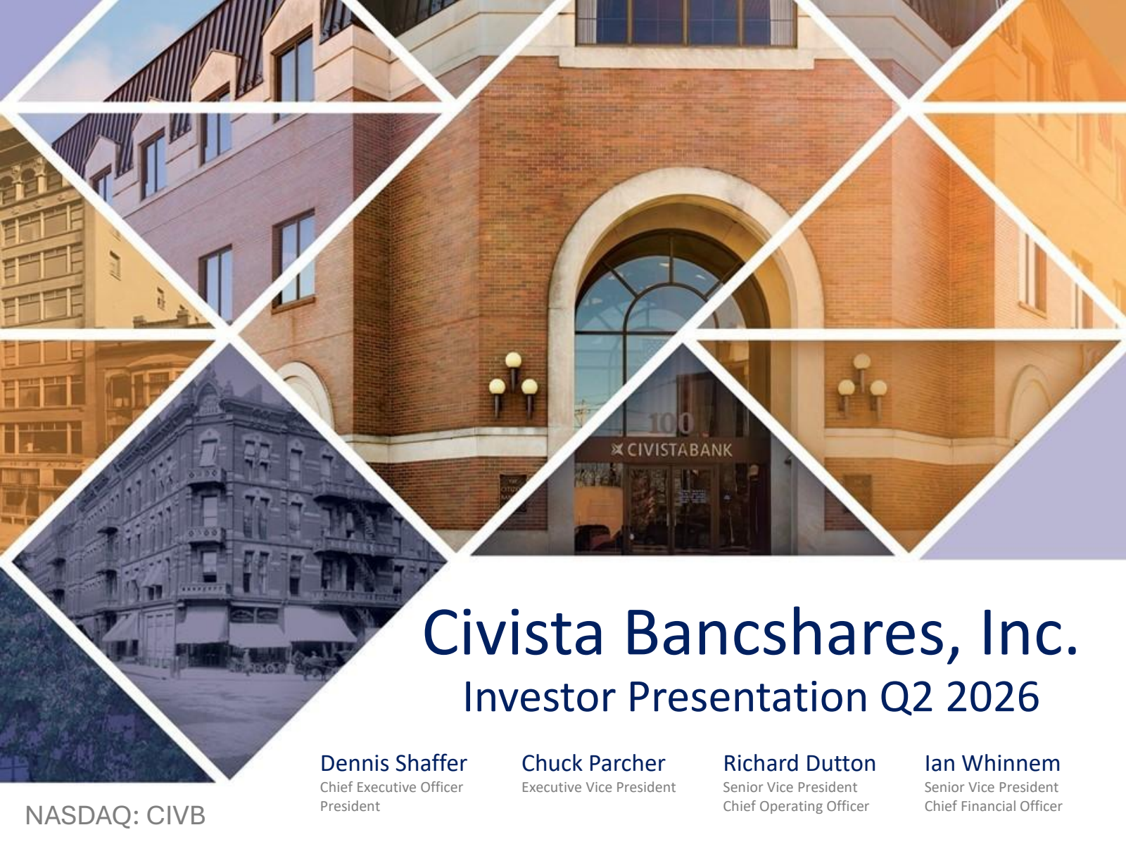 Civista Bancshares' Q2 2026 Slide Deck
