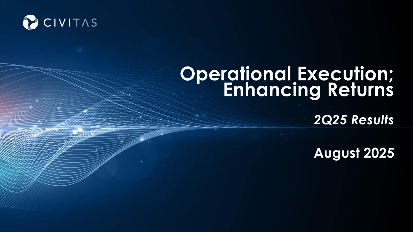 Civitas Resources' Q2 2025 Slide Deck