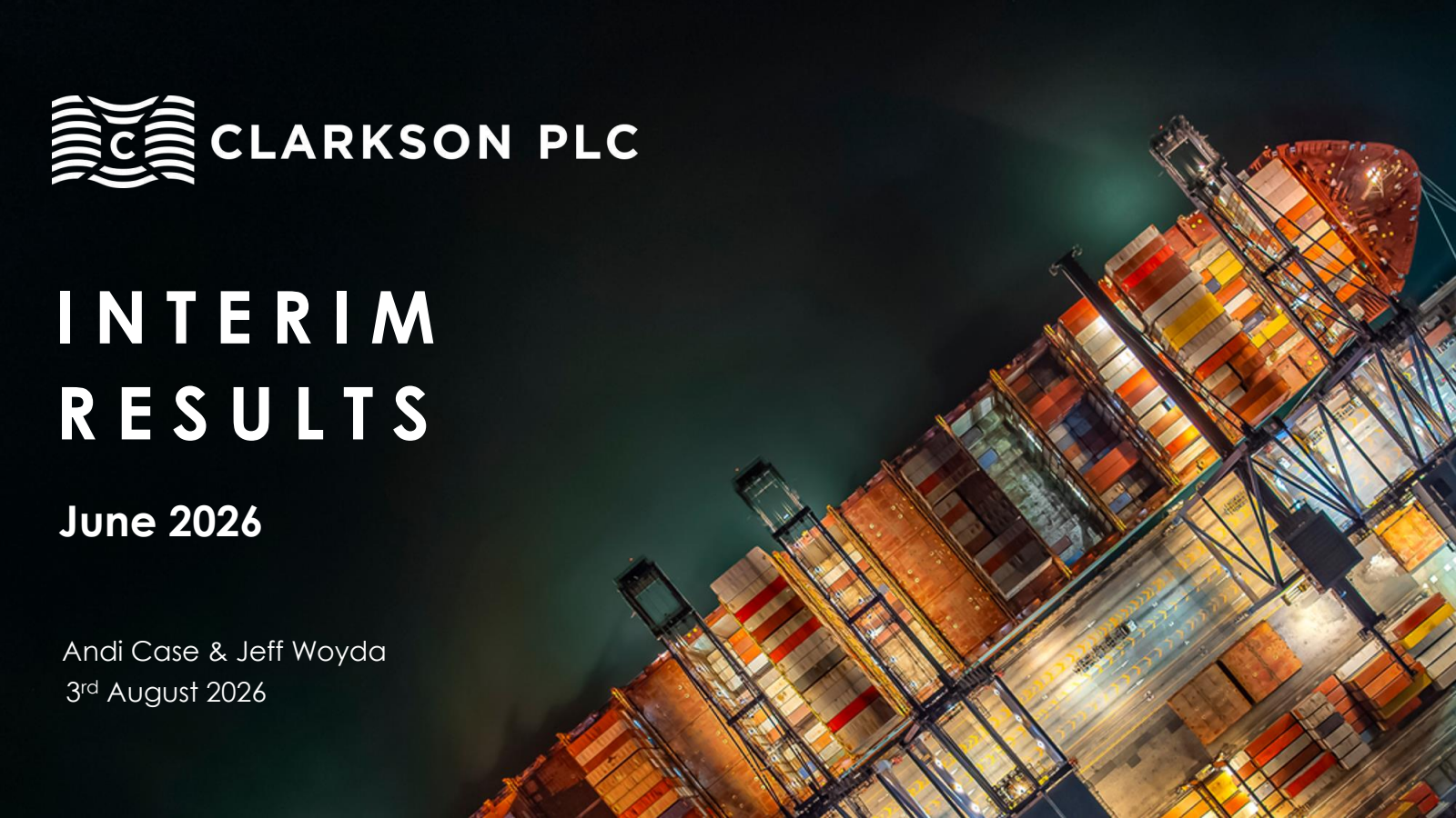 Clarkson's H1 2026 Slide Deck