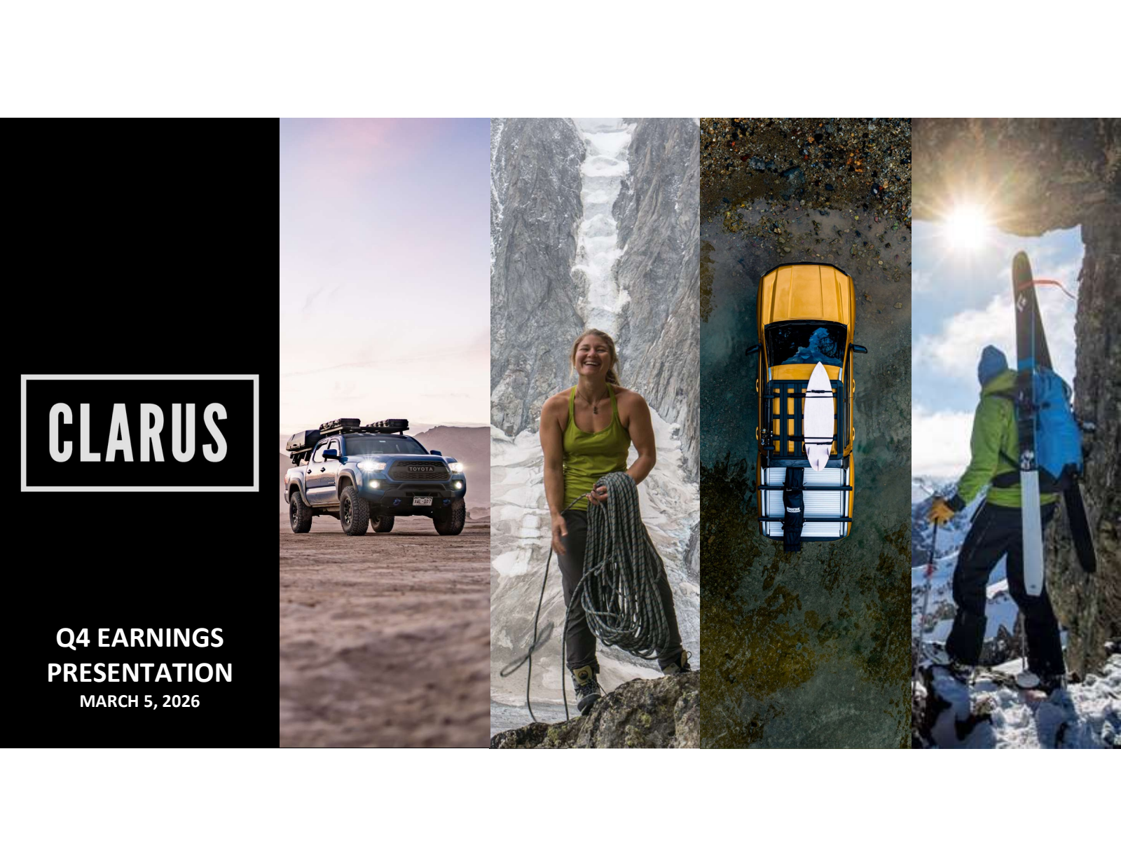 Clarus' Q4 2025 Slide Deck