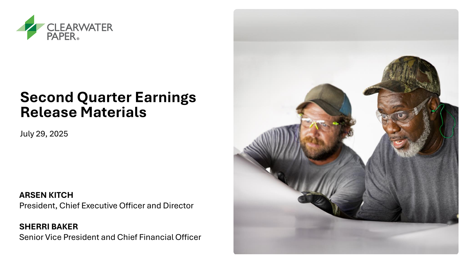 Clearwater Paper's Q2 2025 Slide Deck