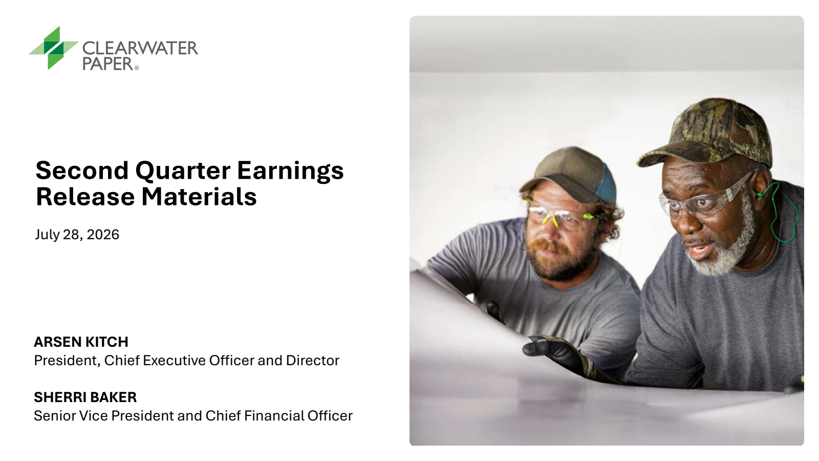 Clearwater Paper's Q2 2026 Slide Deck