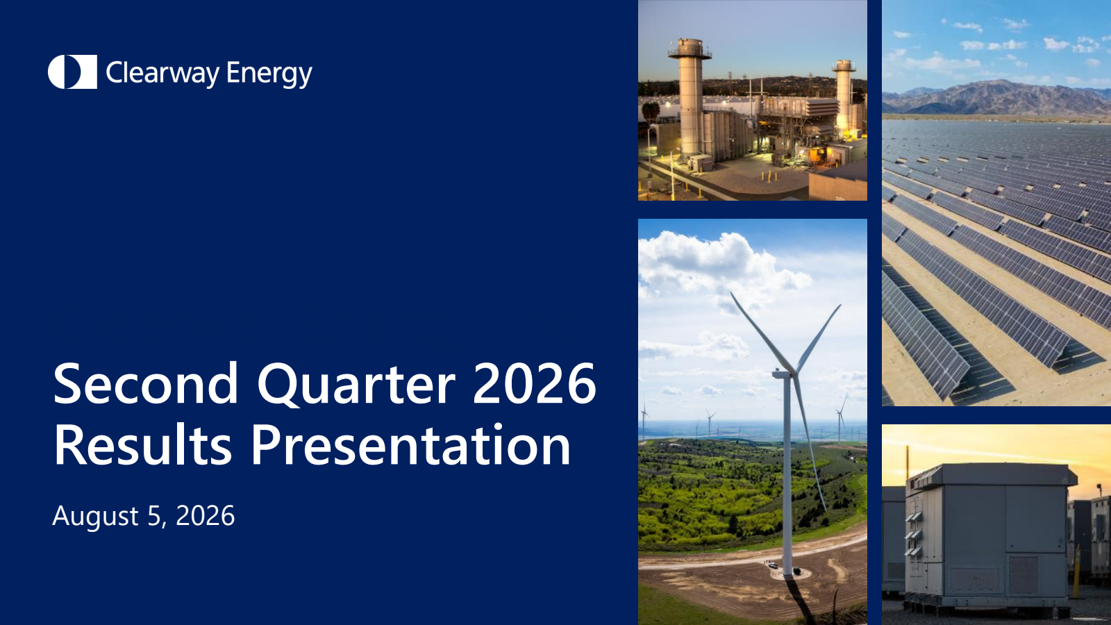 Clearway Energy's Q2 2026 Slide Deck