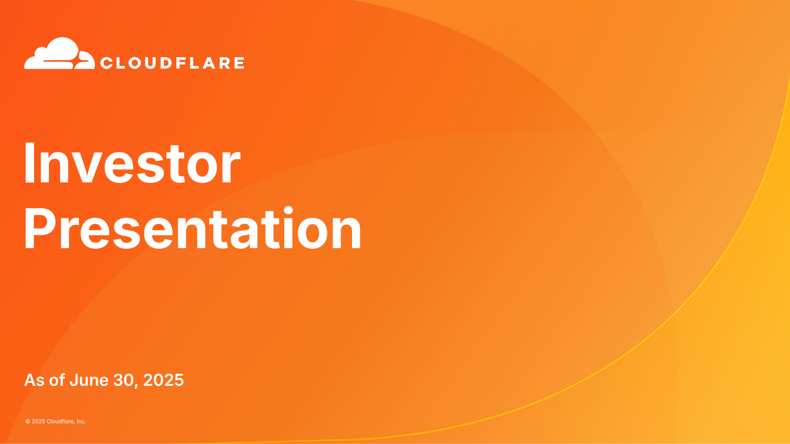 Cloudflare's Q2 2025 Slide Deck
